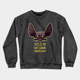 Bat Signal Kawaii Impression Crewneck Sweatshirt